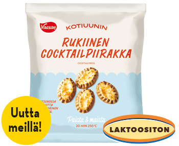 Vaasan Kotiuunin Rukiinen Cocktailpiirakka LAKTOOSITON