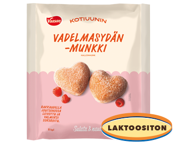 Vaasan Kotiuunin Vadelma-sydän-munkki, LAKTOOSITON